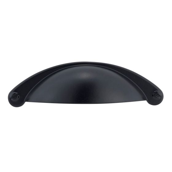 Poignée en métal en forme de dôme lisse, 64 mm, noir mat