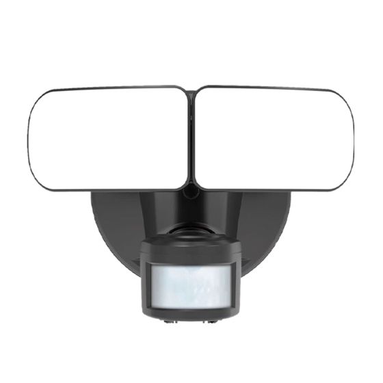 Lumière de sécurité DEL, 15 W, 3 000 K, noir