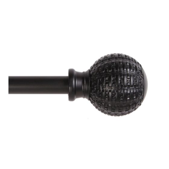 Decorative Rod - Textured Ball - Black - 24"-48"