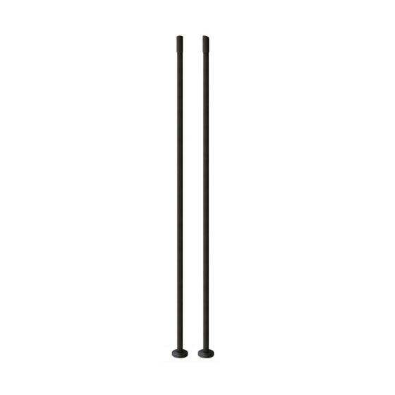 Ensemble de barreaux d'escalier, fer forgé, rond, 5/8" x 40 1/2", noir mat, 2/pqt