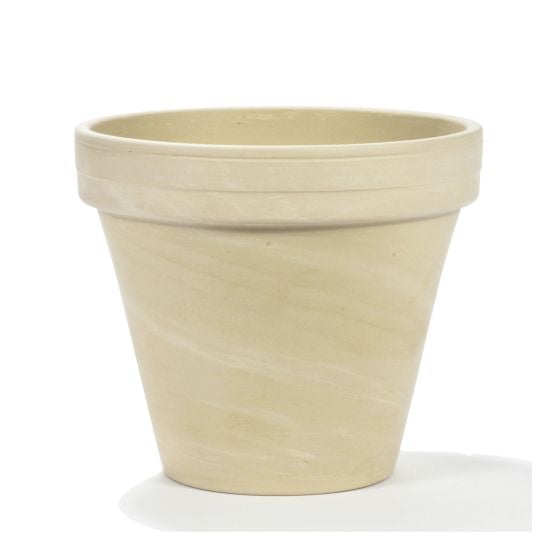 Pot standard en granit, blanc, 20 cm