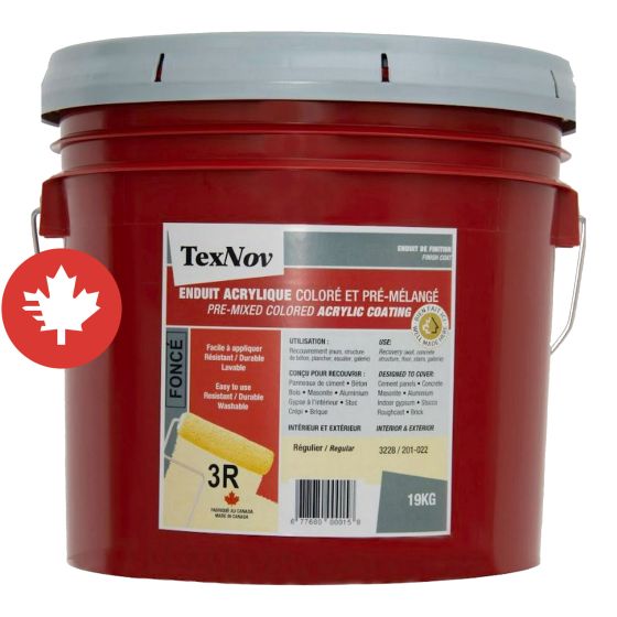Enduit acrylique, régulier, foncé, 11,4 l