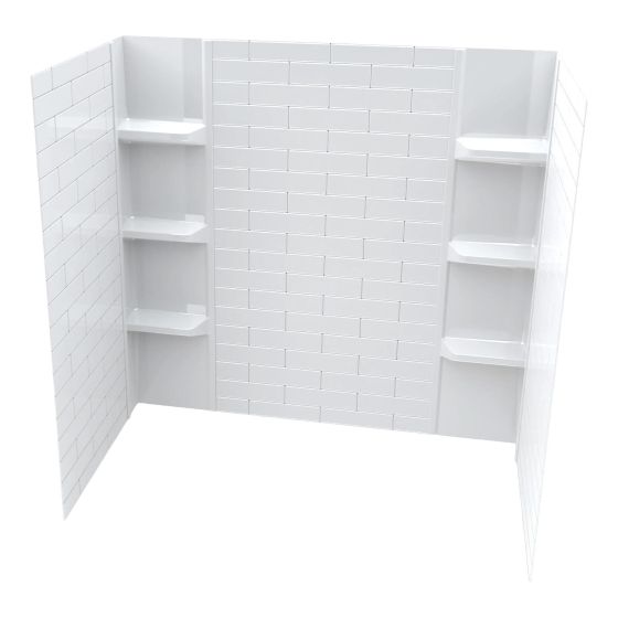 Ensemble de mur de bain, motif métro, 60" x 32" x 58", 5 morceaux