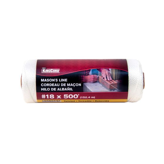 Twisted Polypropylene Mason's Line - Spool - White - #18 x 500'
