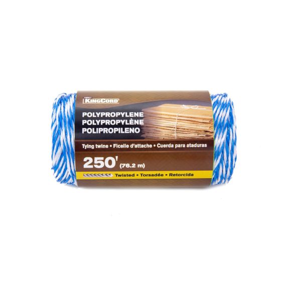 Ficelle pour liage en polypropylène, bleu/blanc, 5/64" x 250'