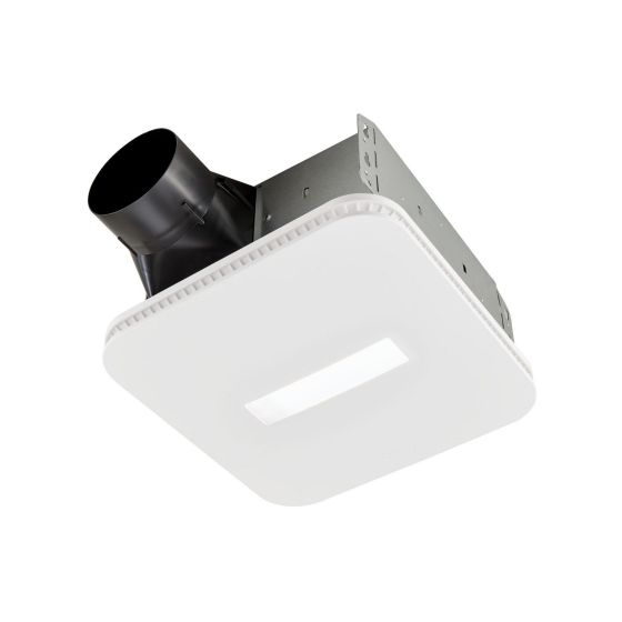 Ventilateur de salle de bain, Roomside, grille CleanCover,  DEL, 80 pi³/min, 0,7 sone