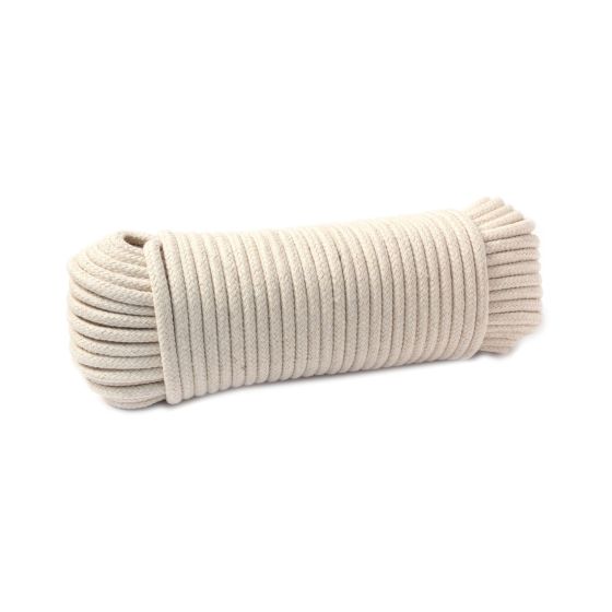 Cotton Polyester Diamond Braid Clothesline Rope - 7/32