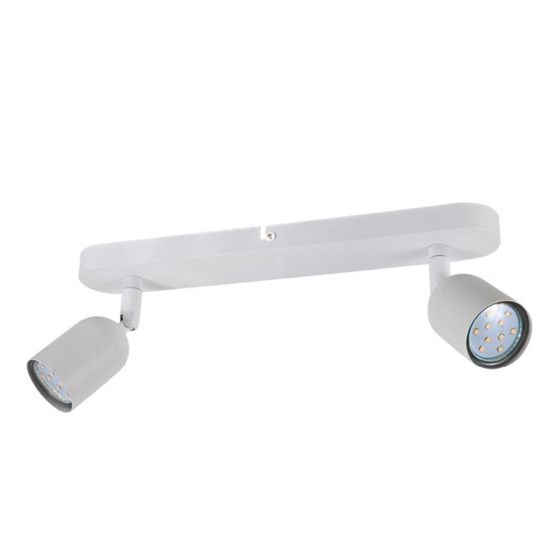 Rail d'éclairage directionnel à 2 lumières Sullivan, blanc, 13 7/9" x 5 1/8"