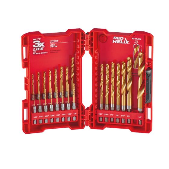 Ensemble de mèches en titane SHOCKWAVE RED HELIX, 23/pqt