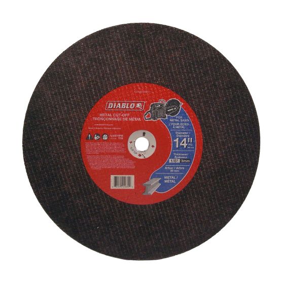 Meule à tronçonner pour métal, 14" x 1/8" x 20 mm