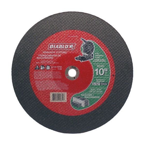 Cut-Off Grinder Wheel for Masonry - 10" x 3/32" x 5/8"