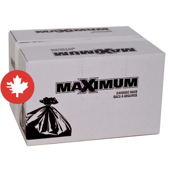 Sac à ordure, très résistant, 42" x 48", noir, 100/pqt