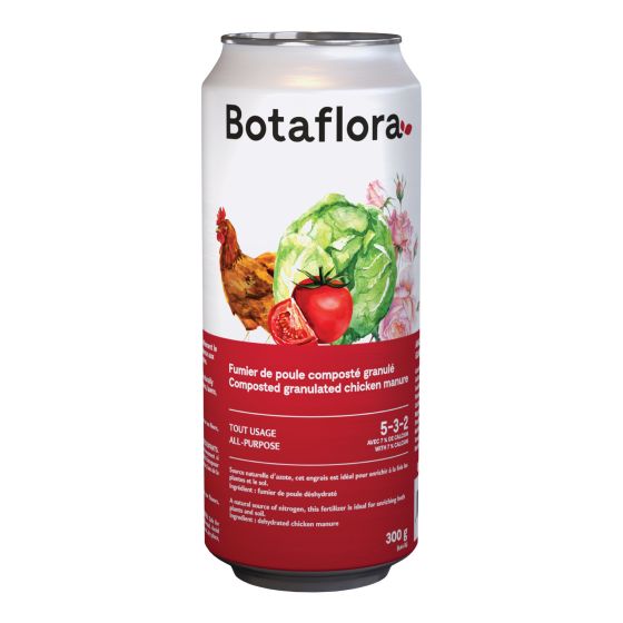 Fumier de poule composté et granulé, 5-3-2, 300 g