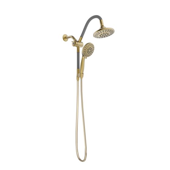 Ensemble de pomme de douche et douche à main, Symphony 022 Rétrofit, or mat, 10 morceaux