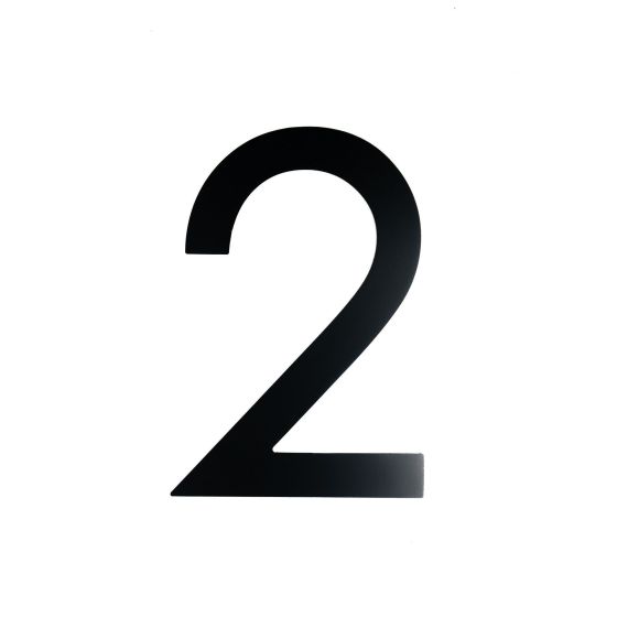 Black Contemporary 9" House Number - 2