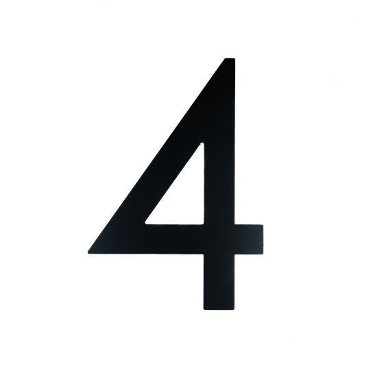 Black Contemporary 9" House Number - 4