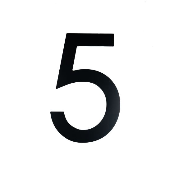 Black Contemporary 9" House Number - 5