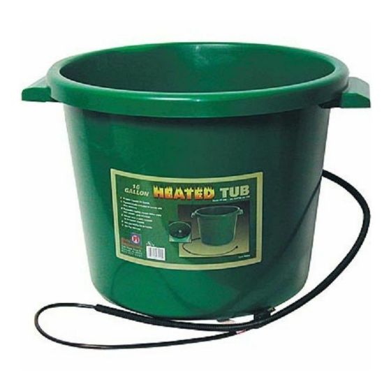 Heated Bucket - Green - 16 gal