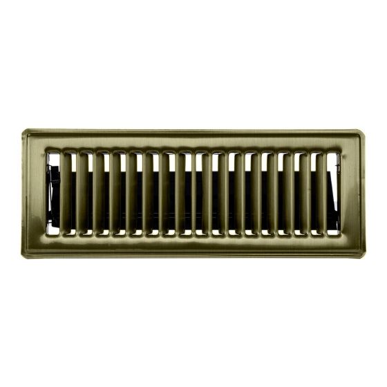 Floor Register - Antique Brass - 3" x 10"