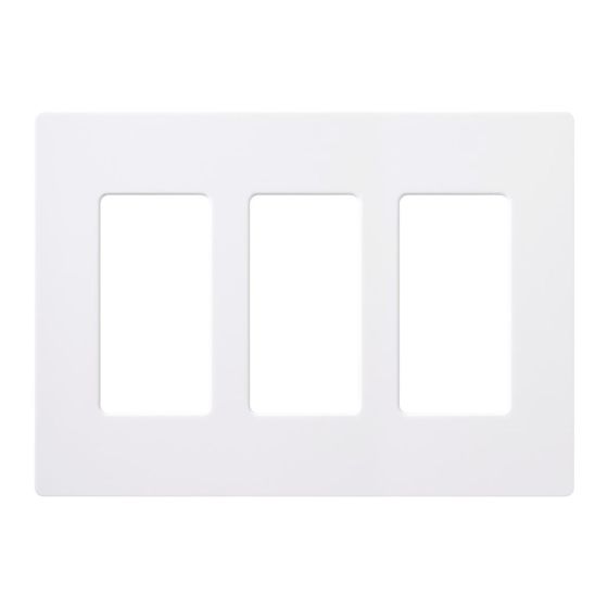 Screwless Wallplate - Claro - Triple - White