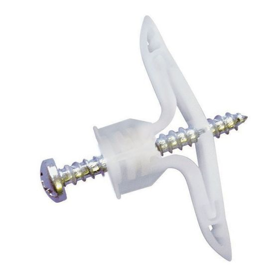 Nylon plugs with Screws - Long - 4/pkg - 1/4"