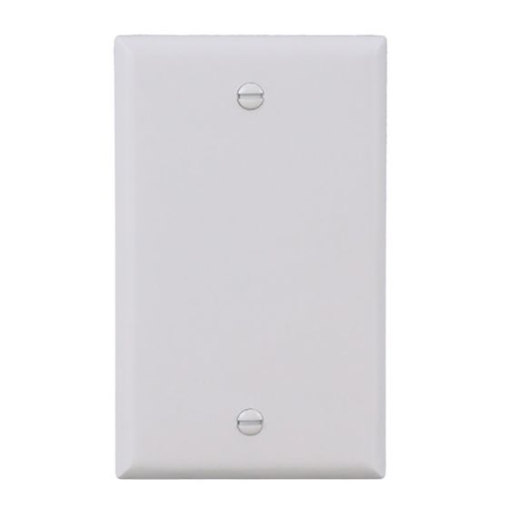 Plaque obturatrice simple, plastique, blanc