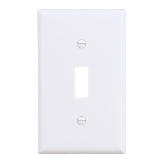 Wallplate - 1 Toggle - Switch - Plastic - White
