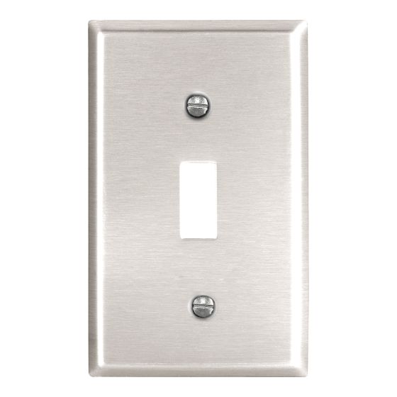 Wallplate - 1 Toggle - Stainless Steel - Metallic