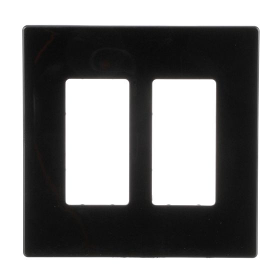 Decorative Double Wall Plate In Polycarbonate, Black