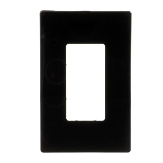 Wallplate - 1 Gang - Plastic - Black