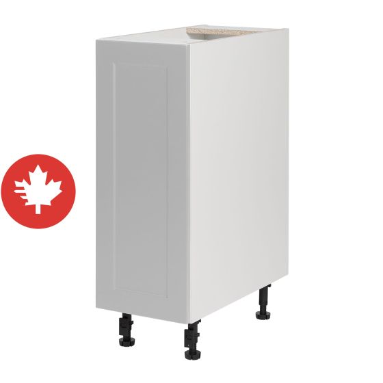 Caisson inférieur 1 porte, Shaker, gris, 12" x 34 3/4" x 24"