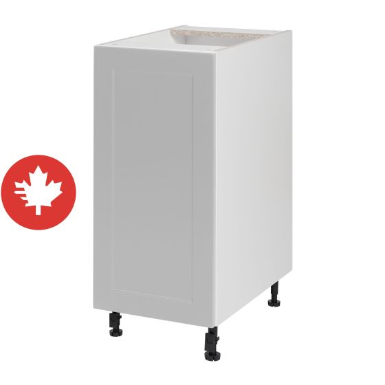 Caisson inférieur 1 porte, Shaker, gris, 15" x 34 3/4" x 24"