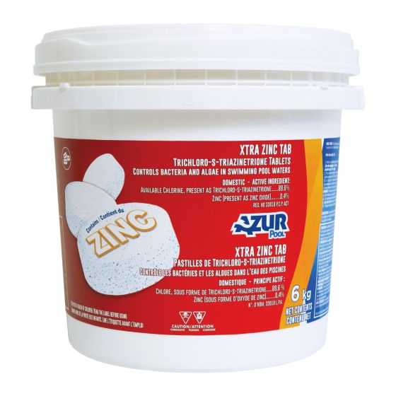Pastilles de chlore et zinc, 3", 6 kg