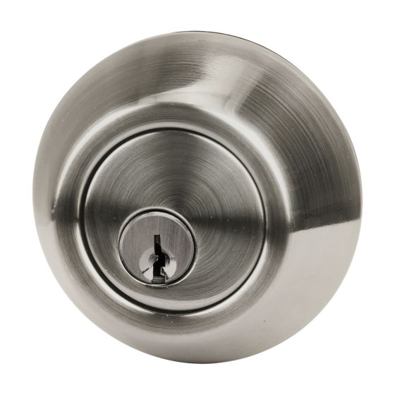 Pêne dormant rond, nickel satiné