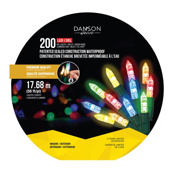 200 lumières DEL M5, multicolore