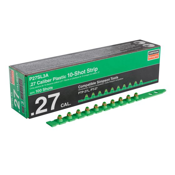 Strip Loads - .27 Caliber - Plastic - Level 3 - Green - 100/box