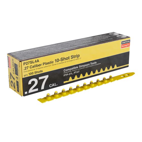 Strip Loads - .27 Caliber - Plastic - Level 4 - Yellow - 100/box