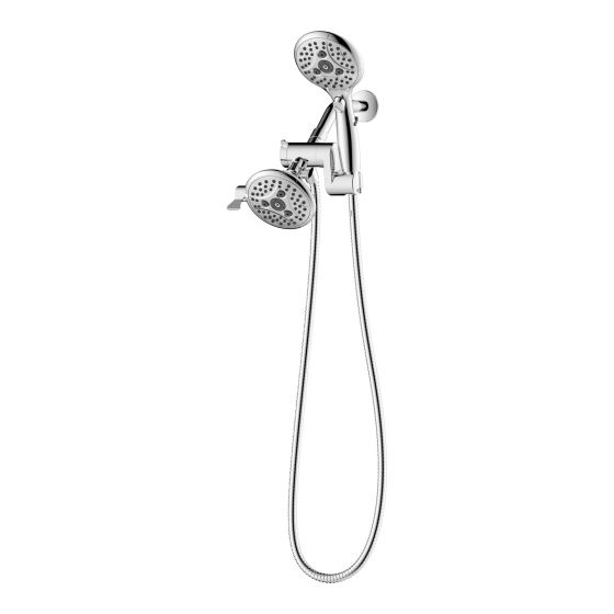 Douchette main double, 7 fonctions, chrome