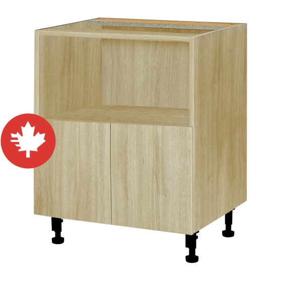 Caisson inférieur pour micro-ondes 2 portes, Beauté Naturelle, bois, 24" x 30" x 15 5/8"