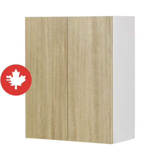 Caisson supérieur 2 portes, Beauté Naturelle, bois, 24" x 30" x 12 1/2"