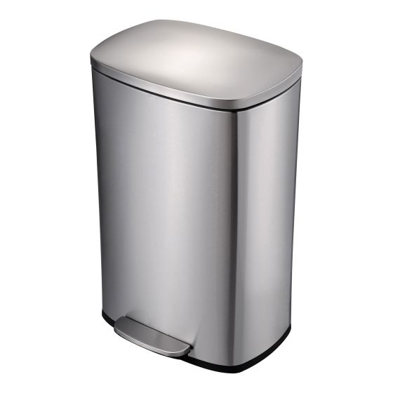 Poubelle à pédale - inox - 30 l