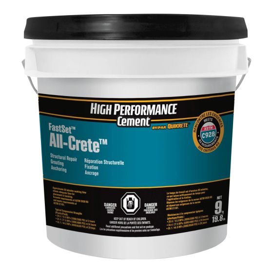 Coulis et mortier de réparation, HPC, HR, Fastset, 9 kg