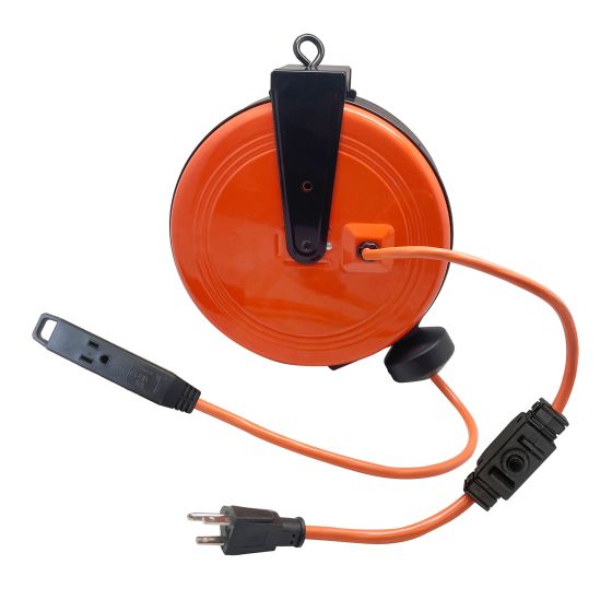 Rallonge rétractable, 3 prises, 30'
