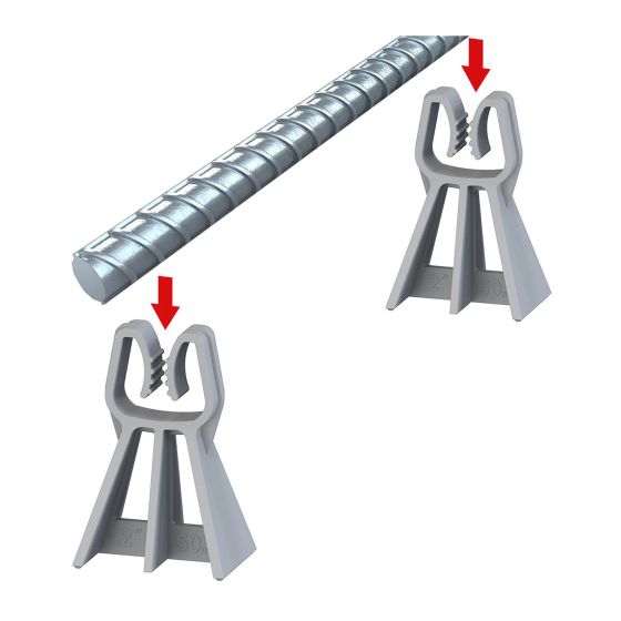 Base de support pour tige en acier, 2", 35/pqt