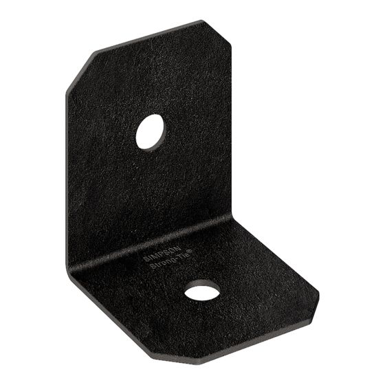 Équerre, OA AV, 90D, noir, 4"