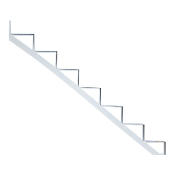 Stair Riser – Aluminum - 7 Stairs – White - 60"