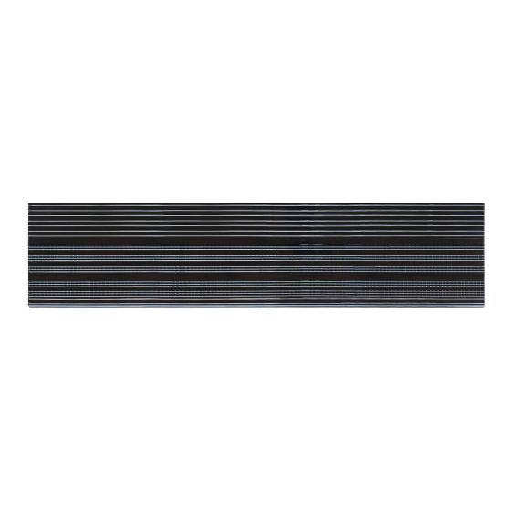 Marche en aluminium, noir, 11" x 48"