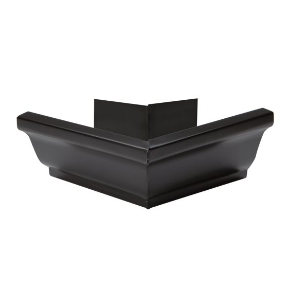 Coin extérieur pour gouttière, aluminium, 5", noir