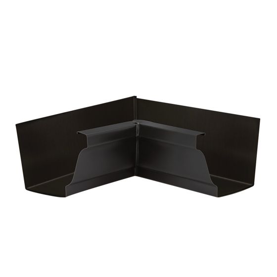 Coin intérieur pour gouttière, aluminium, 5" , noir