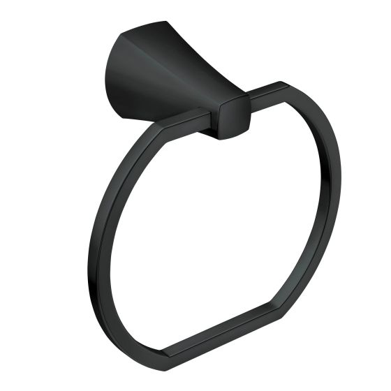 Anneau à serviette Lindor, noir mat